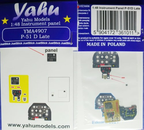Go to product YAHU YMA4907 - 1:48 P-51D Late tablica przyrządów