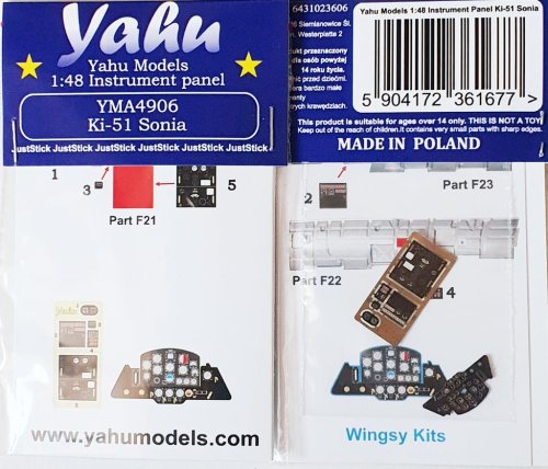 Go to product YAHU YMA4906 - 1:48 Ki-51 Sonia tablica przyrządów