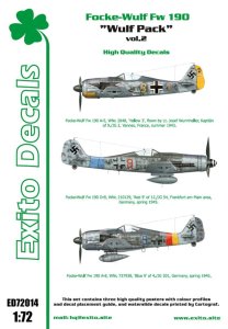 EXITO DECALS ED72014 - 1:72 Wulf Pack vol.2 - Fw 190
