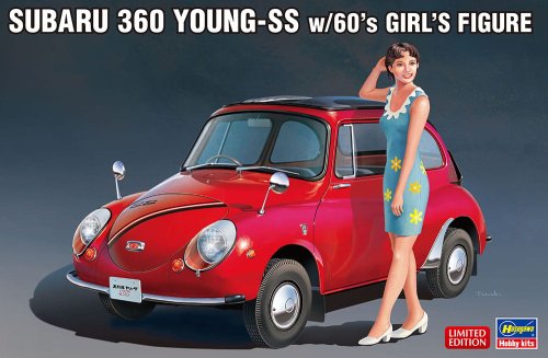 Go to product HASEGAWA SP491 52291 - 1:24 Subaru 360 Young-SS w/60's Girl's Figure