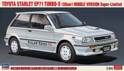 Go to product HASEGAWA 20508 - 1:24 Toyota Starlet EP71 Turbo-S (3Door) Middle Version Super-Limited