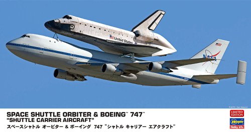 Go to product HASEGAWA 10844 - 1:200 Space Shuttle Orbiter & Boeing 747 Shuttle Carrier Aircraft