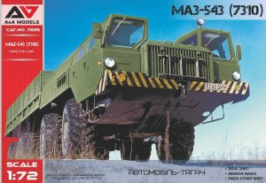 A&A MODELS 7225 - 1:72 MAZ-543 (7310) Tractor Car