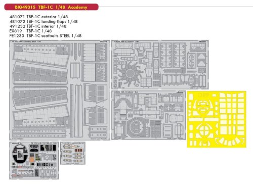 Go to product EDUARD BIG49315 - 1:48 TBF-1C