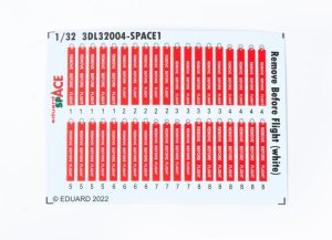 EDUARD 3DL32004 - 1:32 Remove Before Flight (white) Space 3D Decals