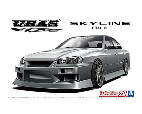 Go to product AOSHIMA 06134 - 1:24 Uras ER34 Skyline 25GT-t '01 Nissan