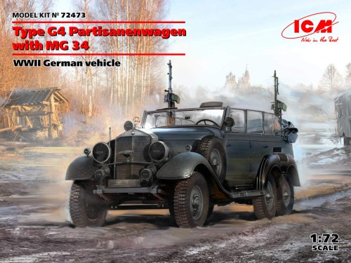 Go to product ICM 72473 - 1:72 Type G4 Partisanenwagen with MG 34 WWII German vehicle