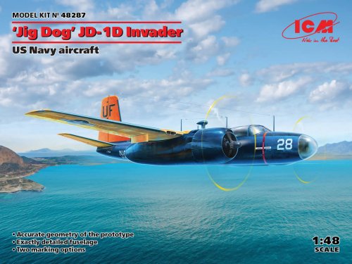 Go to product ICM 48287 - 1:48 Jig Dog JD-1D Invader U.S. Navy aircraft