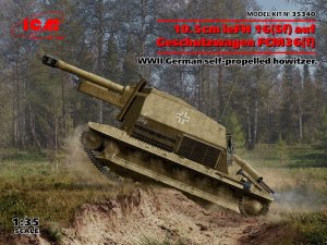 ICM 35340 - 1:35 10.5cm leFH 16(Sf) auf Geschutzwagen FCM36(f) WWII German self-propelled howitzer