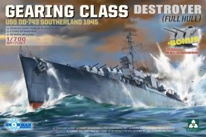 Takom SP7057 - 1:700 Gearing-Class Destroyers USS DD-743 Southerland 1945 (Full Hull)