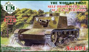 Unimodels UM-MT 694 - 1:72 Self-Propelled Gun SU-1 (T-26 Chassis) Plastic Tracks