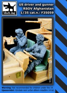 BLACK DOG F35059 - 1:35 US driver and gunner Afghanistan