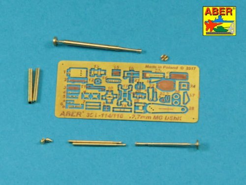 Go to product Aber 35L-114 - 1:35 12,7mm DShK MG metal gun barrel WWII variant