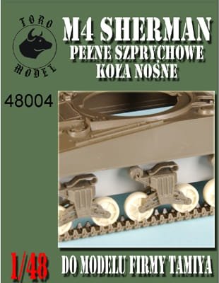 Go to product TORO MODEL 48004 - 1:48 M4 Sherman - Pełne szprychowe koła nośne