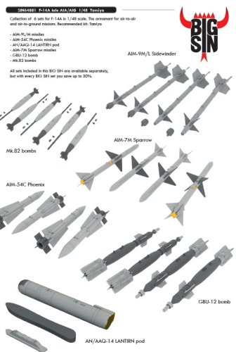 Go to product Eduard SIN64881 - 1:48 F-14A late Air to Air / Ground