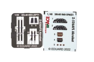 Eduard 3DL48060 - 1:48 Z-526AFS Akrobat Space 3D Decals + PE
