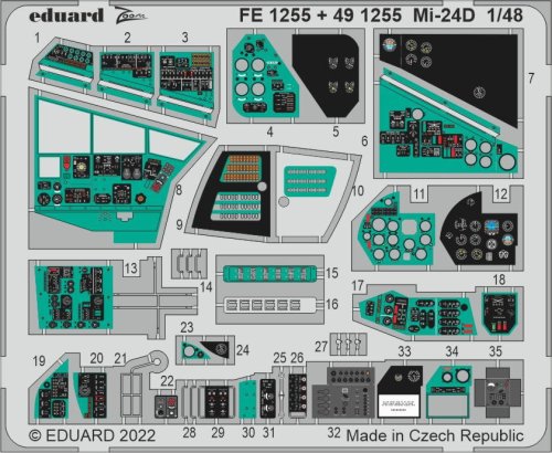 Go to product Eduard FE1255 - 1:48 Mi-24D