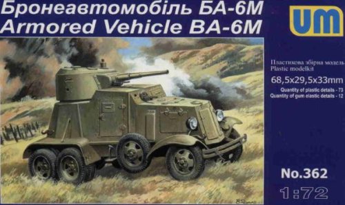 Go to product UNIMODELS 362 - 1:72 Armored Vehicle BA-6M