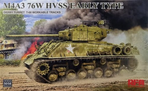 Go to product Rye Field Model 5058 - 1:35 M4A3 76W HVSS Early type D82081 turret T-66 track
