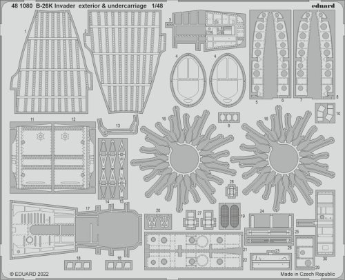 Go to product Eduard 481080 - 1:48 B-26K Invader exterior & undercarriage