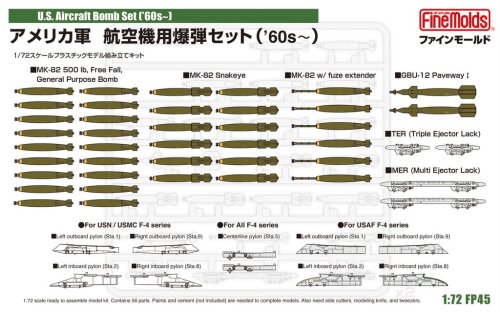 Go to product Fine Molds FP45 - 1:72 US Aircraft Bomb Set 60s