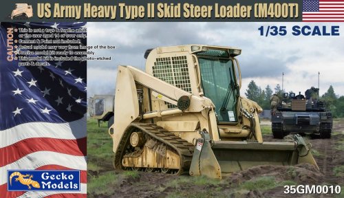 Go to product Gecko Models 35GM0010 - 1:35 US Army Heavy Type II Skid Steer Loader M400T