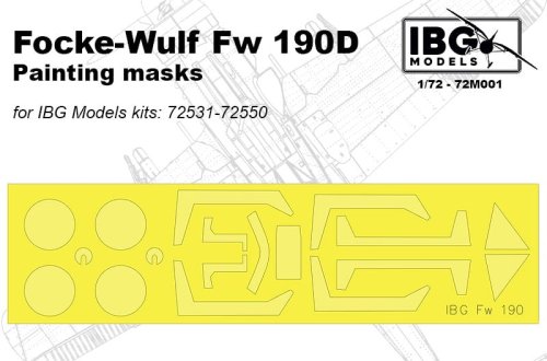 Go to product IBG 72M001 - 1:72 Focke-Wulf Fw 190D Painting Masks