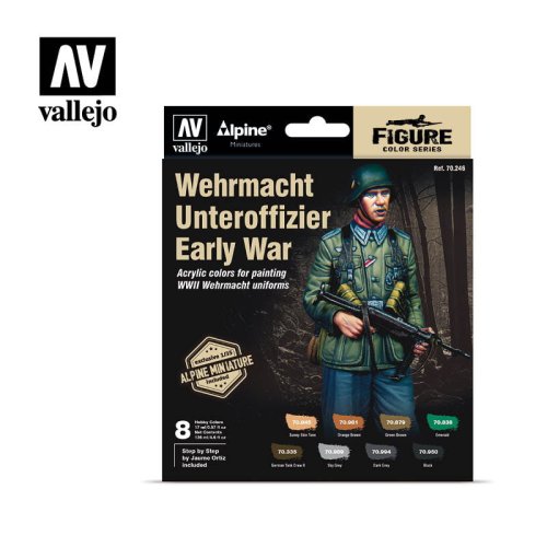 Go to product Vallejo 70246 - Wehrmacht Unteroffizier Early War paint set