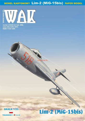 Go to product WAK 2202 - 1:33 Lim-2 ( MiG-15bis )