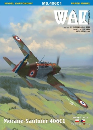 Go to product WAK 211112 - 1:33 Morane Saulnier 406C1