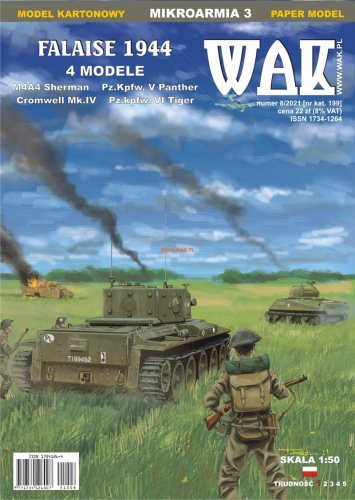 Go to product WAK 2108 - 1:50 Falaise 1944 Sherman, Cromwell, Tiger, Panther