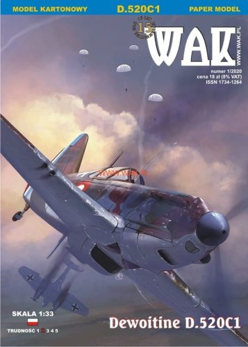 Go to product WAK 2001 - 1:33 Dewoitine D.520C1