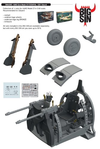 Go to product Eduard SIN64883 - 1:48 A6M2 Zero Model 21 Essential 1/48