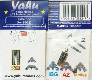 Yahu YMA7338 - 1:72 Fw 190D instrument panel