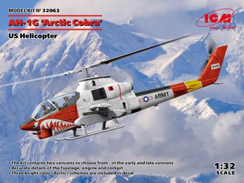 Go to product ICM 32063 - 1:32 AH-1G Arctic Cobra US Helicopter