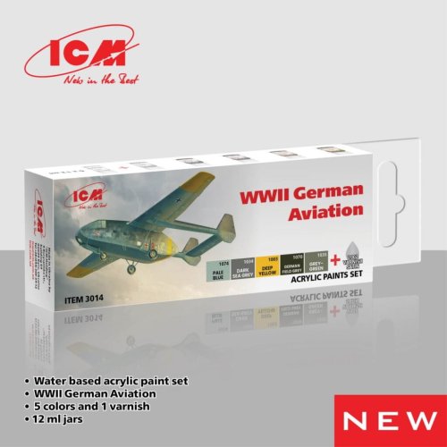 Go to product ICM 3014 - Zestaw farb WWII German Aviation