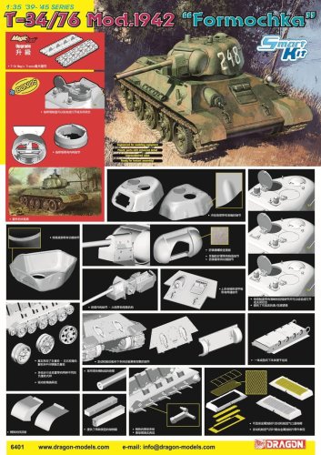 Go to product Dragon 6401 - 1:35 T-34/76 Mod.1942 Formochka