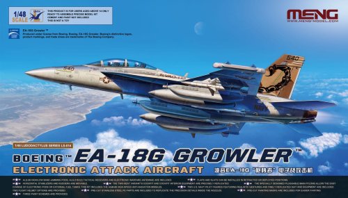 Go to product Meng Model LS014 - 1:48 Boeing EA-18G Growler Electronic Attack Aircraft