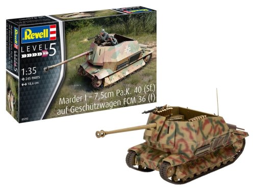 Go to product Revell 03292 - 1:35 Marder I 7,5cm Pa.K. 40 (Sf.) auf Geschützwagen FCM 36 (f)