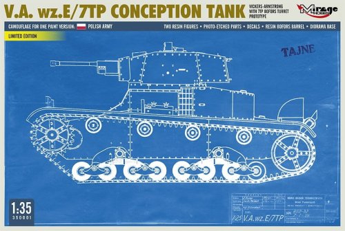 Go to product Mirage 350001 - 1:35 Vickers-Armstrong wz.E/7TP Concept Tank