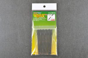 Trumpeter 08019 - Set of 10 disposable, angled modelling brushes