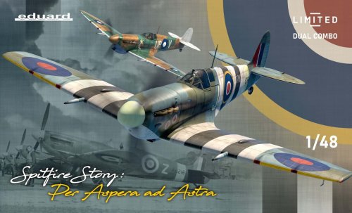 Go to product Eduard 11162 - 1:48 Spitfire Story Per Aspera ad Astra - Spitfire Mk.Vc Dual Combo Limited Edition