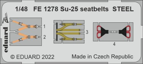 Go to product Eduard FE1278 - 1:48 Su-25 seatbelts - Steel