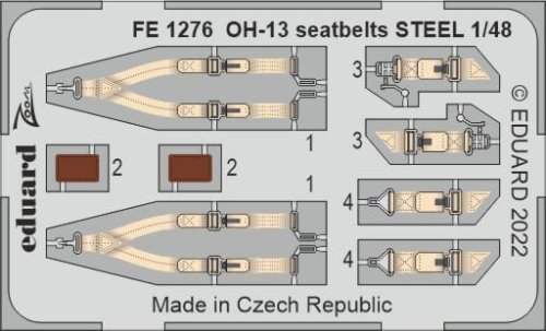 Go to product Eduard FE1276 - 1:48 OH-13 seatbelts - Steel