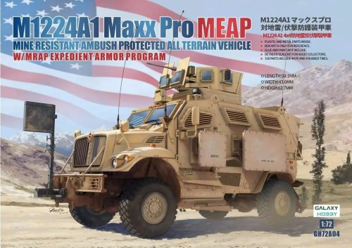 Go to product Galaxy Hobby GH72A04 - 1:72 M1224A1 Maxx Pro MEAP with MRAP Expedient Armor Program
