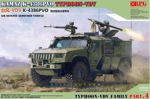 Go to product RPG Model 35009 - 1:35 Kamaz K-4386PVO Typhoon-VDV Air Defence Armoured Vehicle