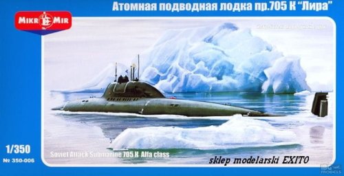Go to product MIKROMIR 350006 - 1:350 Soviet attack submarine 705 K Alfa class