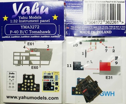 Go to product Yahu YMA3272 - 1:32 P-40 B/C Tomahawk