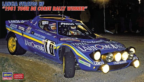 Go to product Hasegawa 20530 - 1:24 Lancia Stratos HF 1981 Tour De Corse Rally Winner