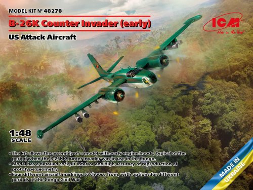 Go to product ICM 48278 - 1:48 B-26K Counter Invader (early) US Attack Aircraft